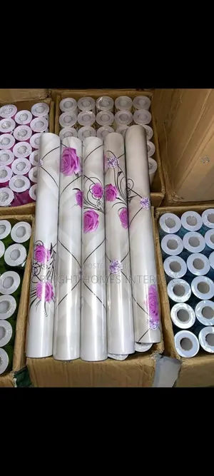 Self Adhesive Wallpapers Purple Flowered