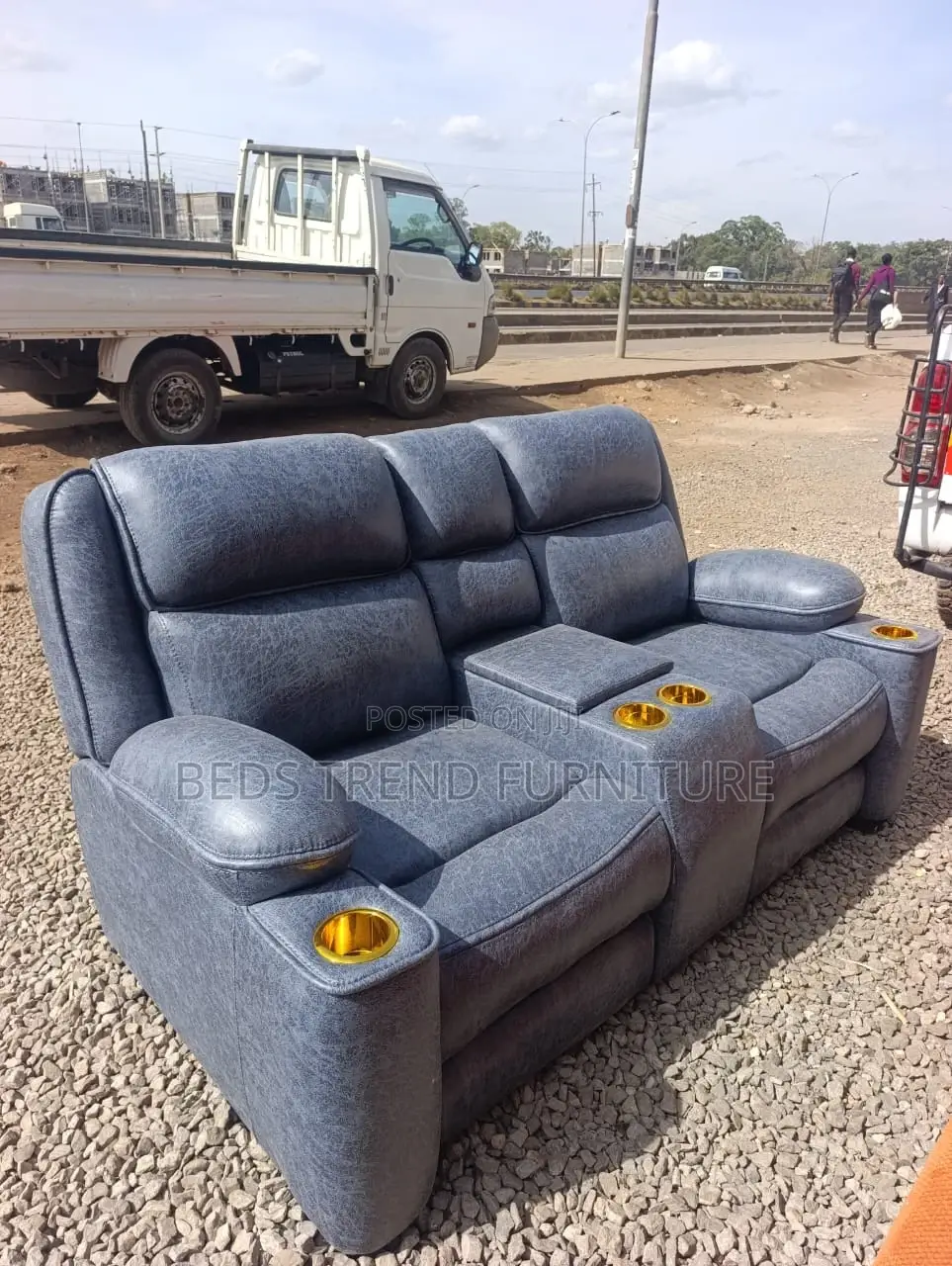 Two Seater Semi Recliner Sofa