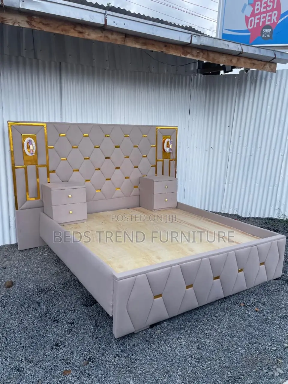 Extended Trendy 5 by 6 Bed + Side Drawers