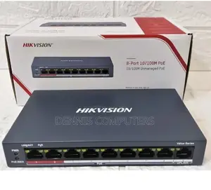 "Hikvision Ds-3e0109p-e/M(B) 8 Ports 100mbps Unmanaged Poe Switch "
