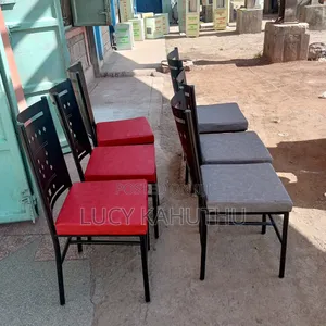 Red and Grey Laser Cut Mabati Chairs