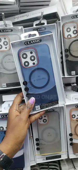 Frosted iPhone 15 Pro Max Translucent Matte Magsafe 2 in 1 Case -Blue