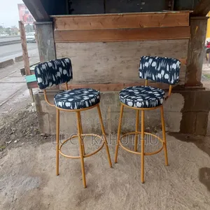 White and Black Kitchen Counter Stools