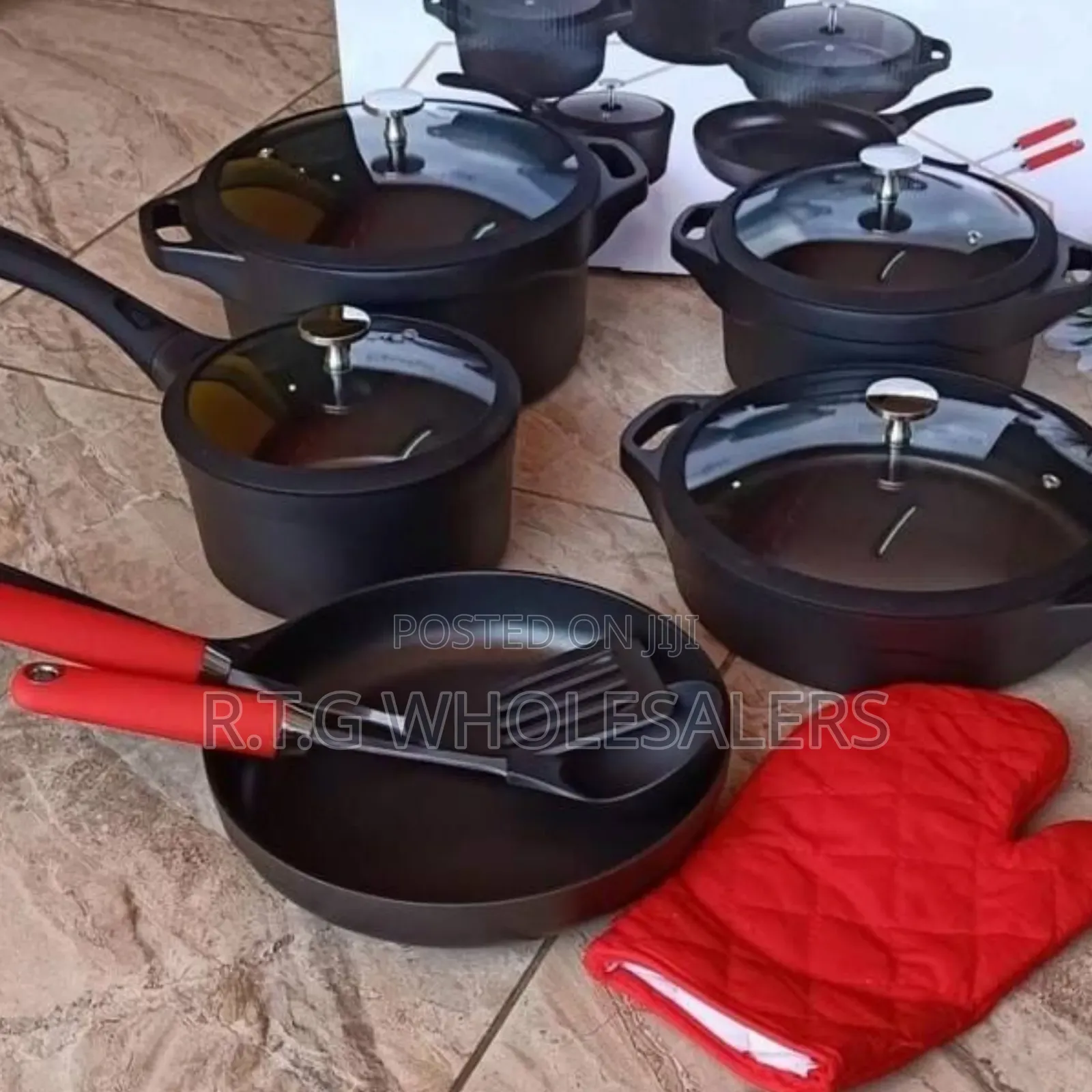 12-Piece Signature Die Cast Nonstick Cookware Set Durable Easy-Clean