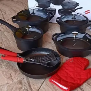 12-Piece Signature Die Cast Nonstick Cookware Set Durable Easy-Clean