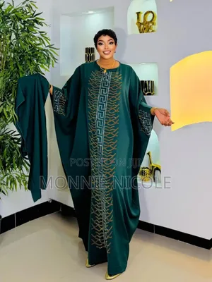 Classic Green Kaftans/Abaya/Plus Size Fashion
