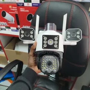 4g Triple Lens CCTV Surveillance Electric Powered