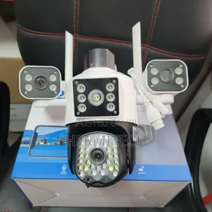 Hd Triple Lens Wifi Camera Electric Powered PTZ Surveillance Security