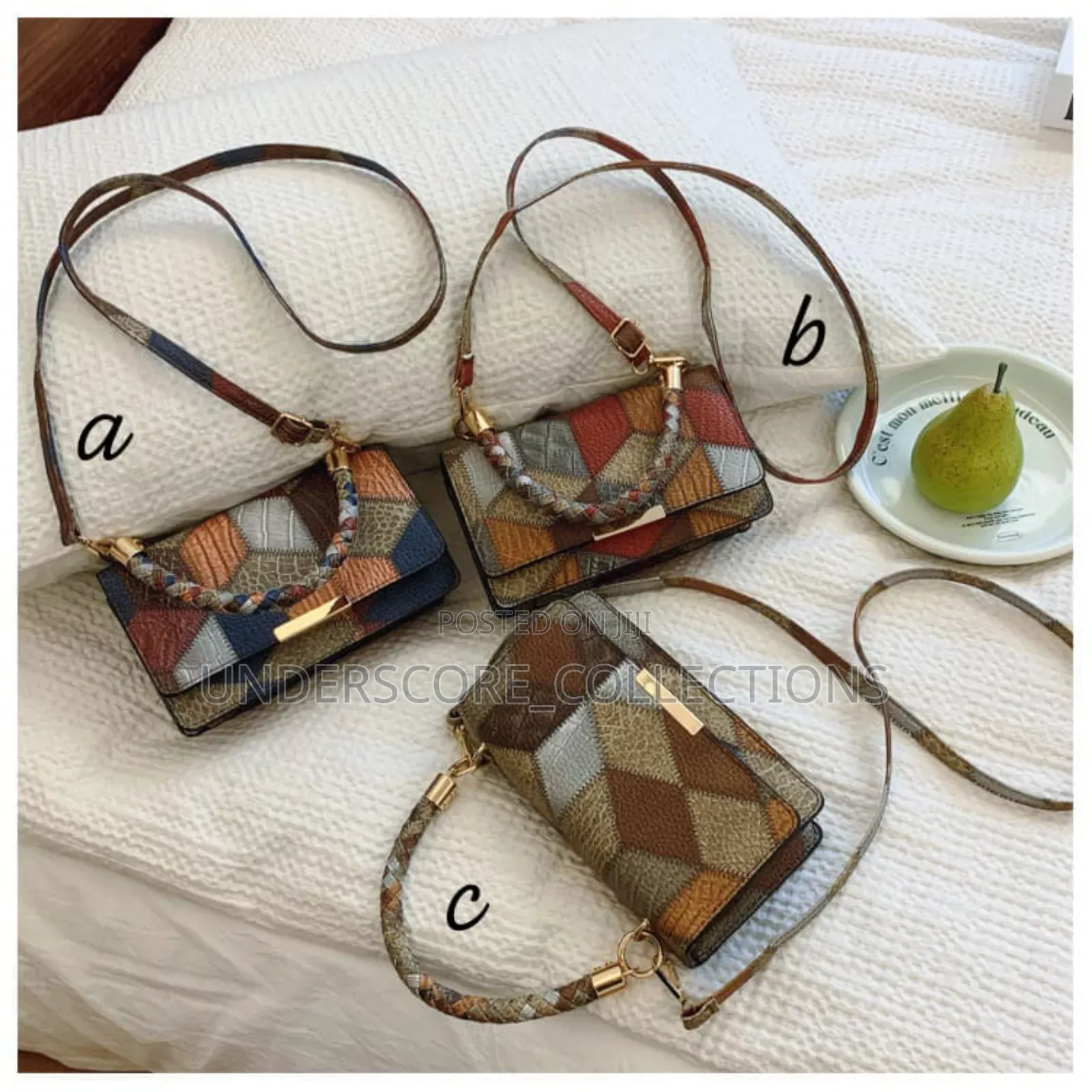 Fashionable Multicolored Diamond Sling Bag