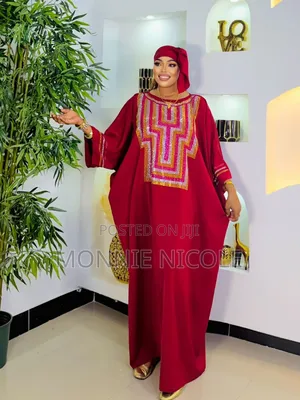 Elegant Burgundy Free Size Dress/Plus Size Women Dress