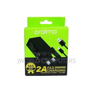 Oraimo Charger Kit (Uk Plug), 2a, Black (Cu-60zr + Cd-52br)