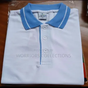 White and Light Blue Polo T-Shirts