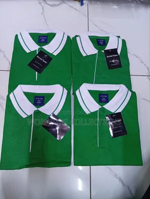 Green and White Polo T-Shirts