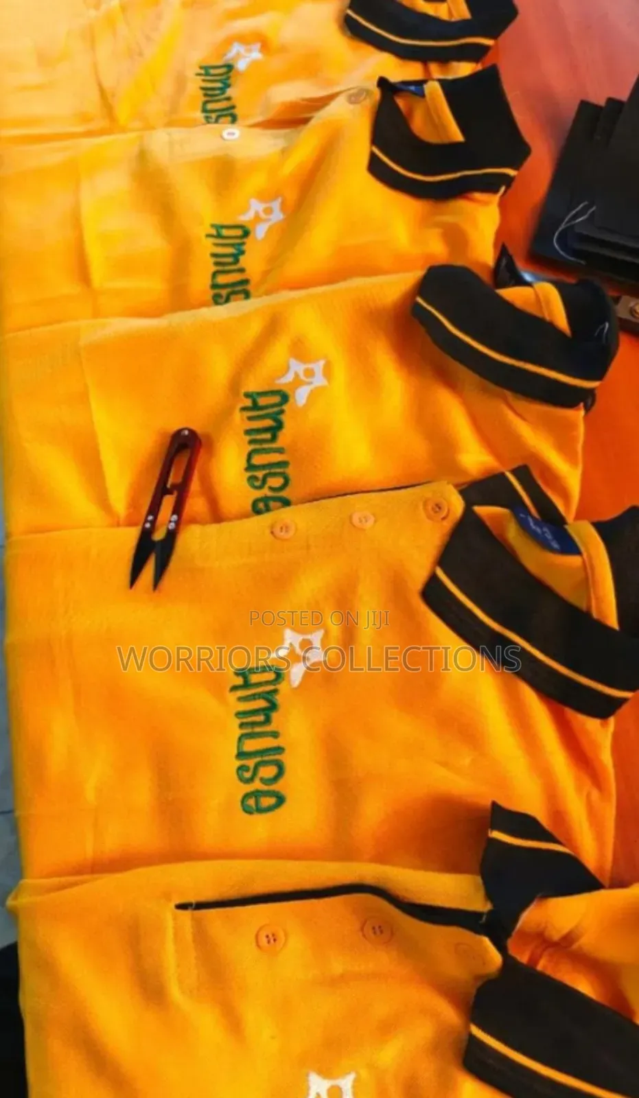 Orange Black Branded Polo T-Shirts