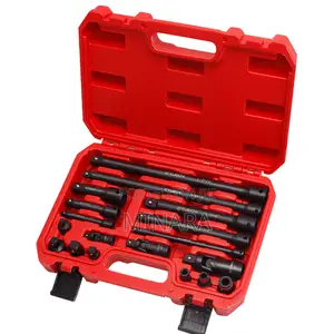 18 Pcs, Impact Wrench Socket Extensions Set, 1⁄2”, 3/8”,1/4”