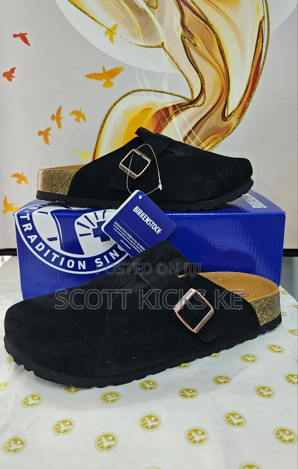 Original Birkenstock Boston Classic Suede Clogs