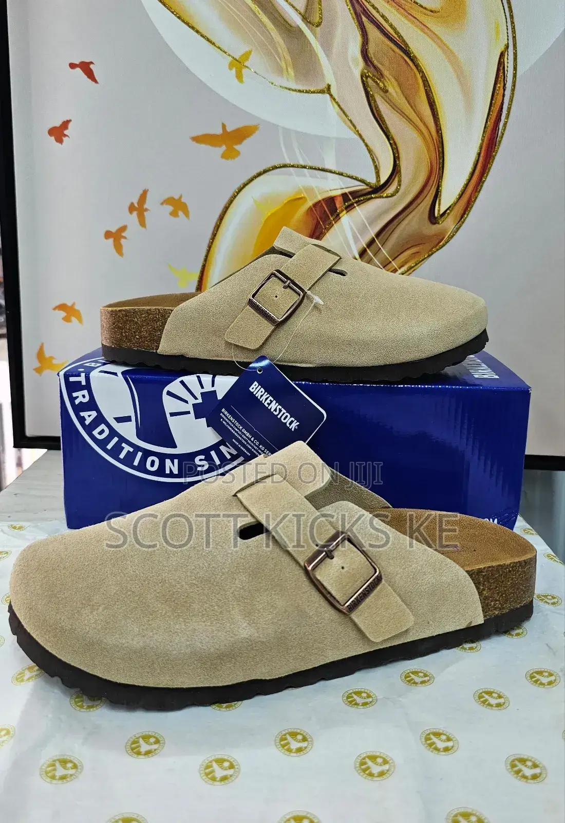 Original Birkenstock Boston Classic Suede Clogs