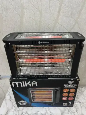 Mika Quartz Room Heater, 800-*1600w*, Red Black ( Mh301 )