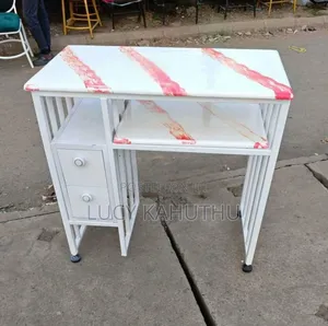 Pink and White Marble Top With Drawers