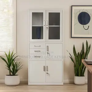 Office Cabinet; 2-door Metallic Cabinet With Safe