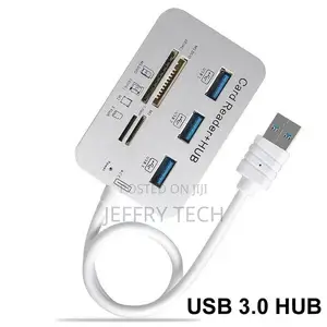7-in-1 Memory Card Reader Hub Adapter, 3 Usb Type-C 3.0 Ports + 4 Port