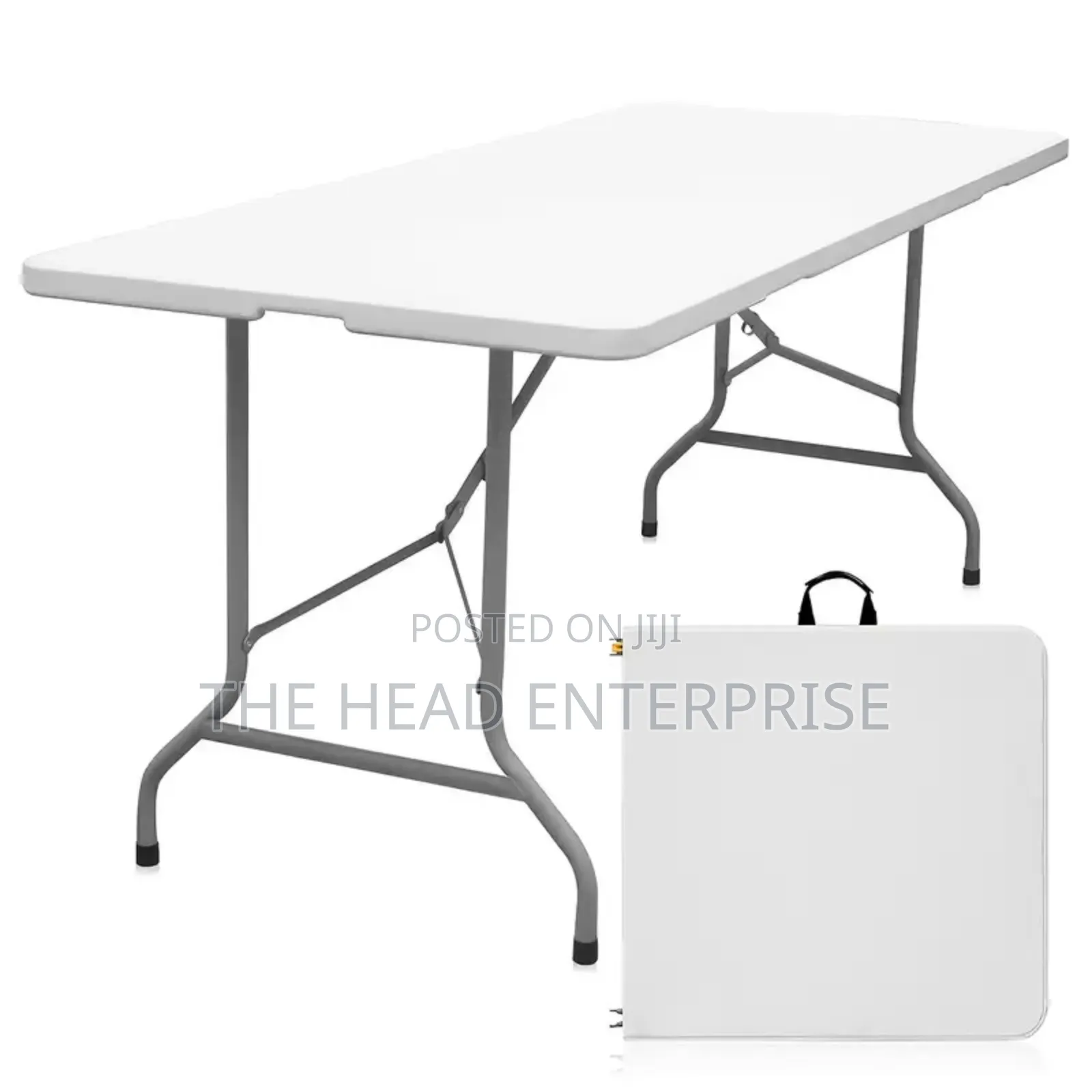 1.5m Foldable Table Plain White Portable