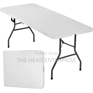 New Design Foldable Plain White Table 1.5m Long