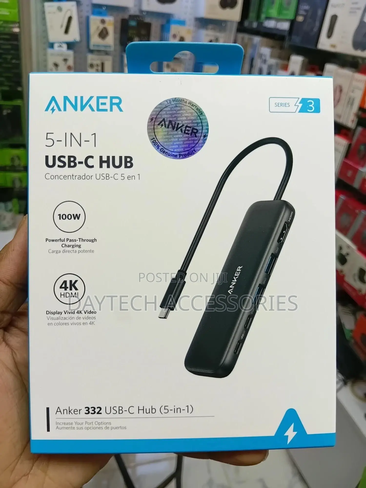 Anker 332 (A) Usb-C 5-in-1 Hdmi 85w Hub Adapter