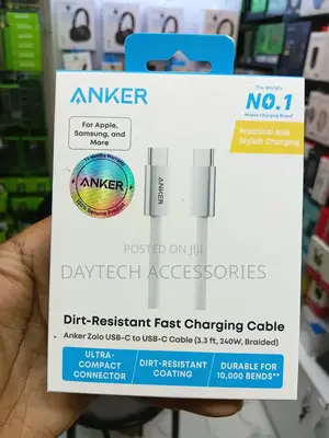 The Anker Zolo 240w Usb-C to Usb-C Cable.
