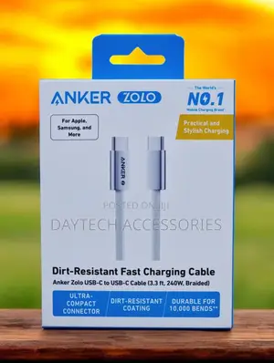 Anker A8060h21 Zolo Usb-C to Usb-C Cable (1m, 240w) White