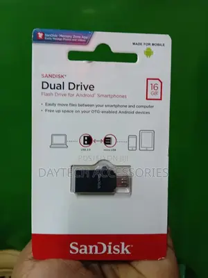 Sandisk 16gb Ultra Dual Drive Otg Flash Drive for Android Smartphones.