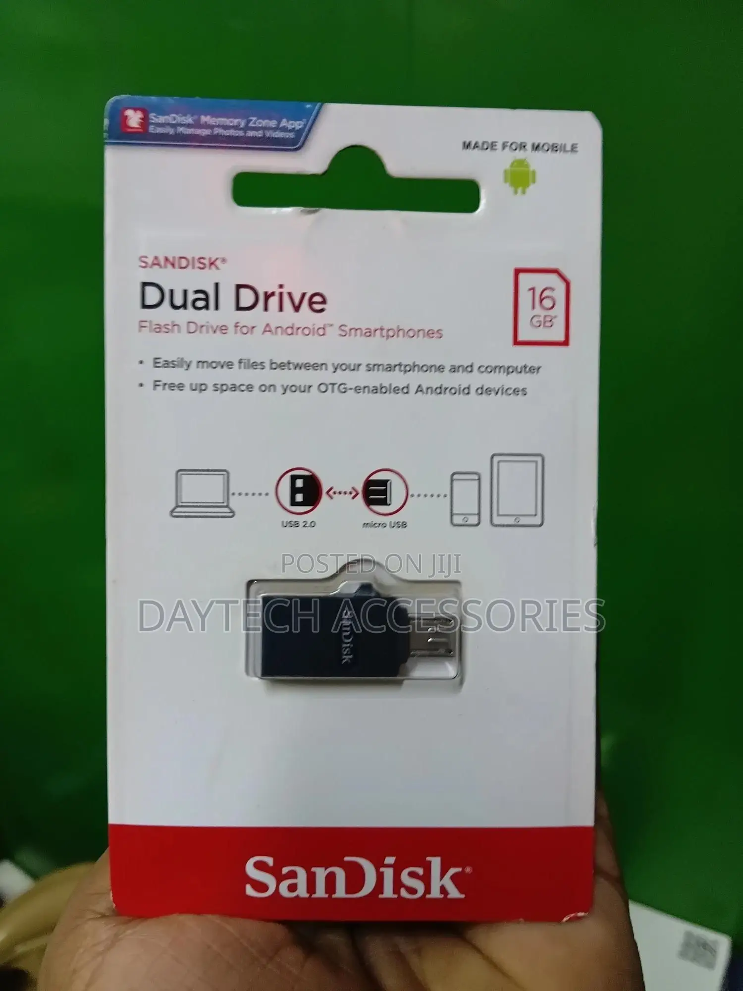 Sandisk Ultra 16gb Usb 2.0 Otg Flash Drive With Micro Usb Connector