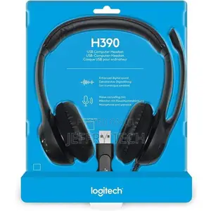 Logitech H390 Usb Headset Noise Cancelling Microphone- Black
