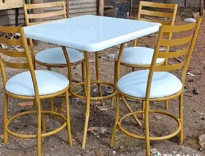 Powder Coating Flat Chairs With Marble Top