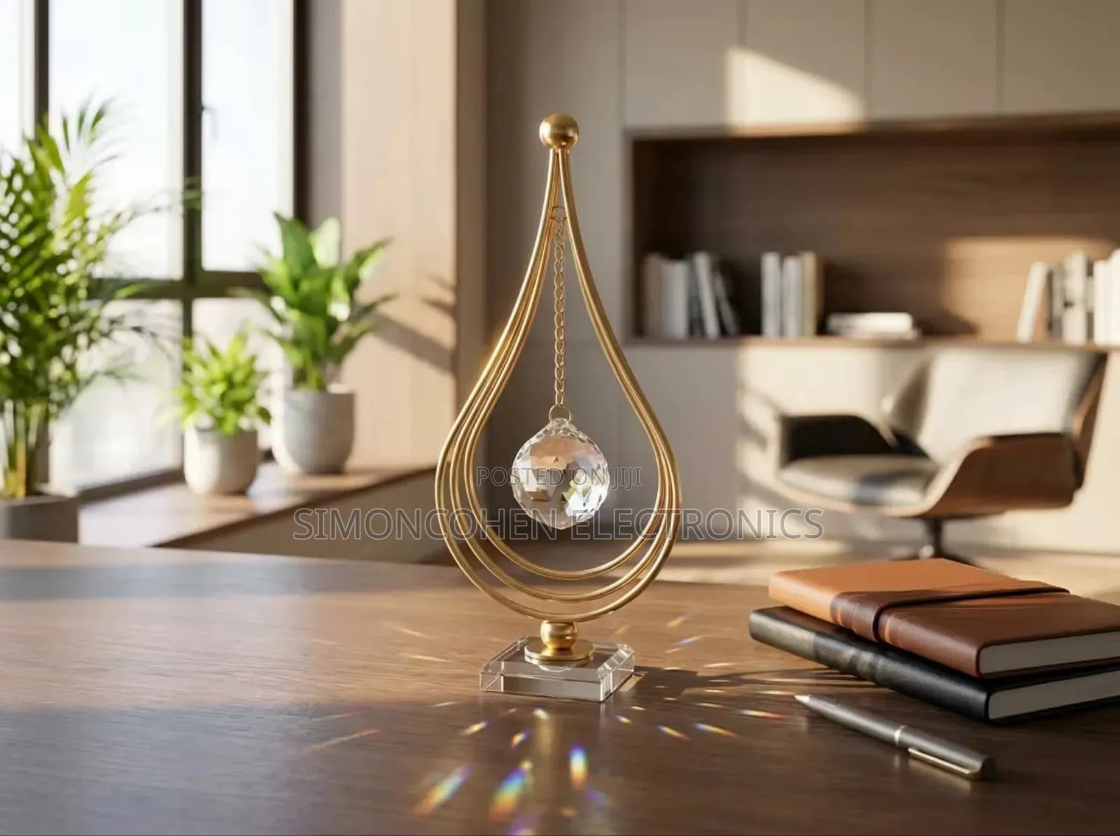 Minimalist Geometric Crystal Ornament
