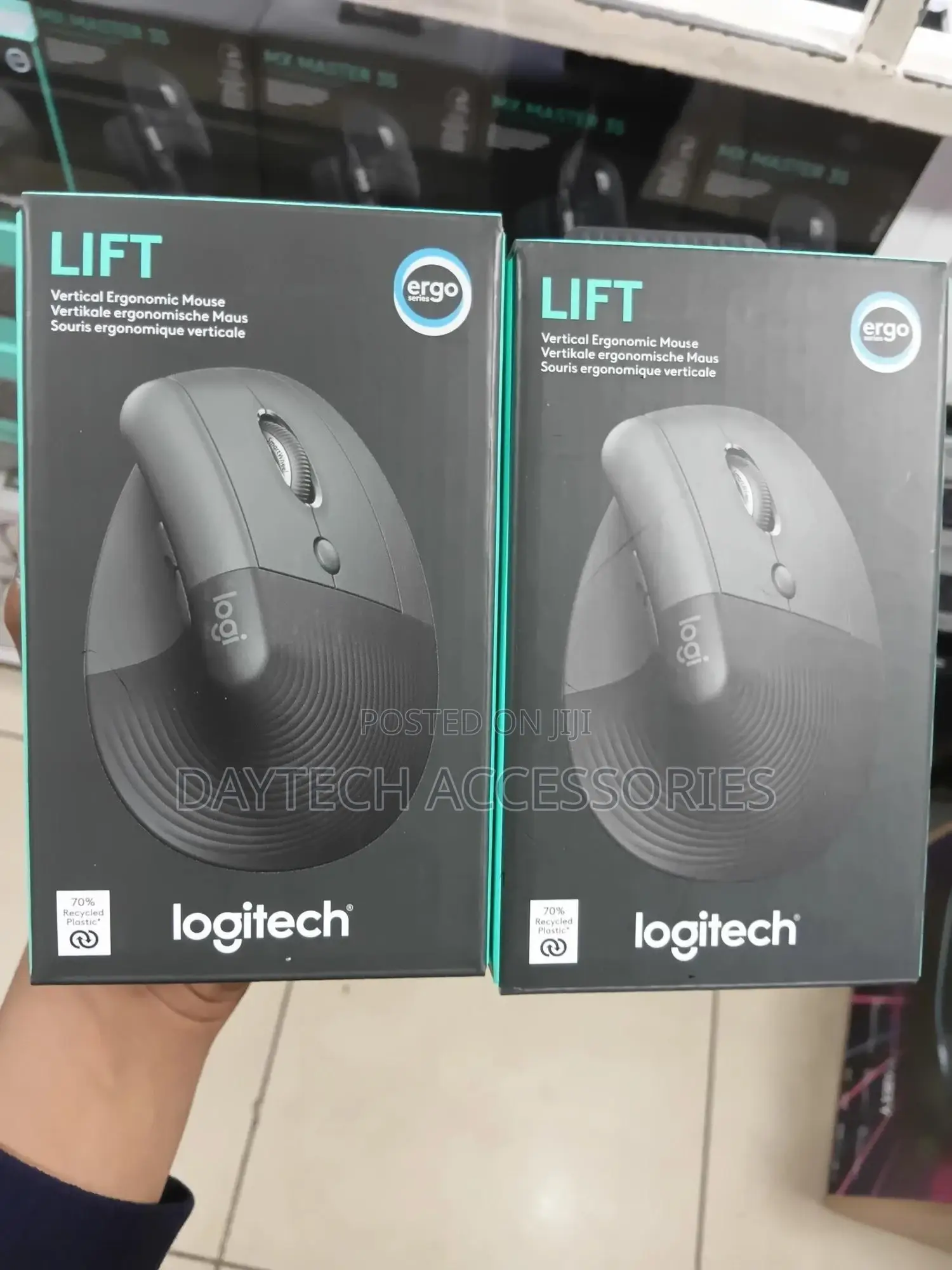 Logitech Lift Vertical Ergonomic Wireless Bluetooth Mouse - Graphite