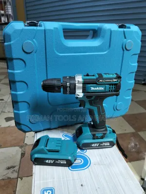 Makita Cordless Drill Set 48v 2 Batteries With A Hammer Function