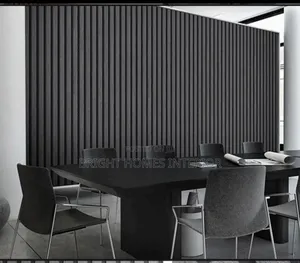 Dark Grey Flutted Wallpaper Available