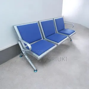 Heavy Duty Blue Padded Reception Seat