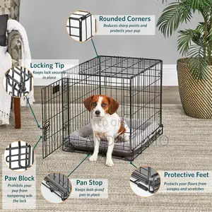 Floor Protecting Feet Dog Cage-m