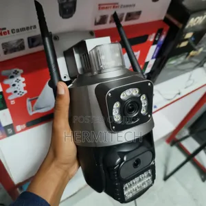Dual Lens 4g CCTV Camera With Alarm Siren