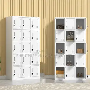 Storage Cabinets: 15-locker Staff Steel Cabinet