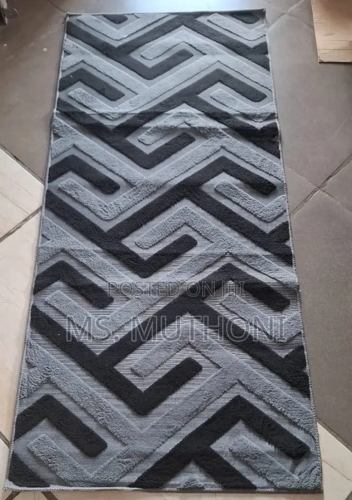 Geometric Patterned Bedside Rug (180cm by 80cm. )