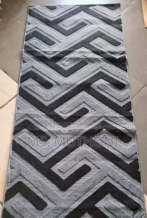 Geometric Patterned Bedside Rug (180cm by 80cm. )