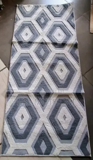Geometric Patterned Bedside Rug (180cm by 80cm. )