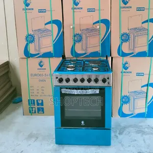 60*65 Euroken 3+1 Standing Cooker With Electric Double Heater Oven