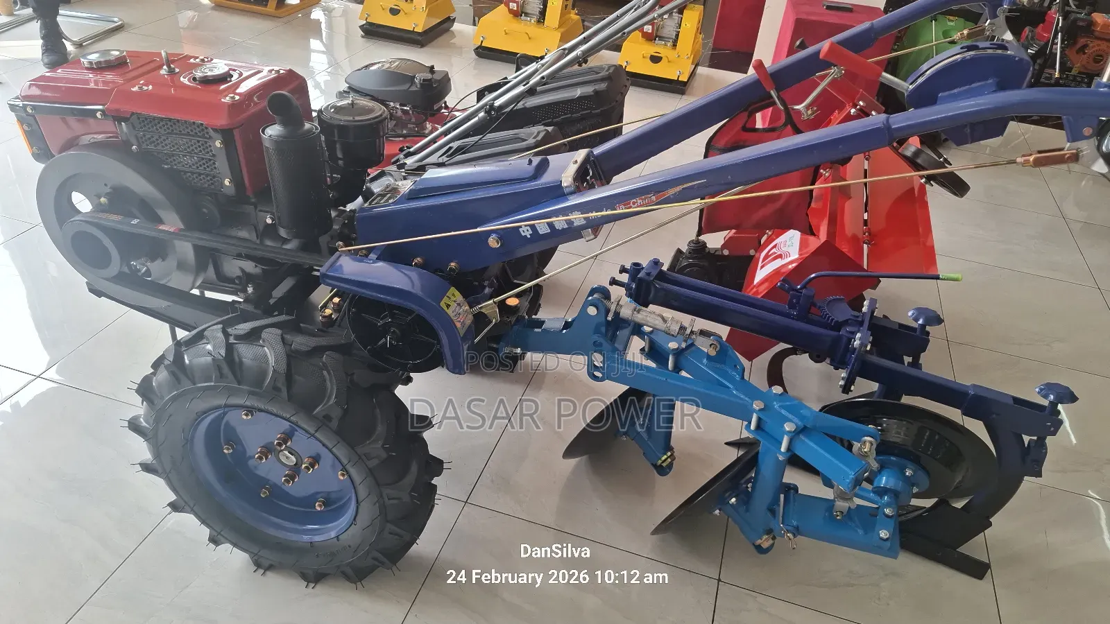 Hand/Walking Tractor With Attachments.
