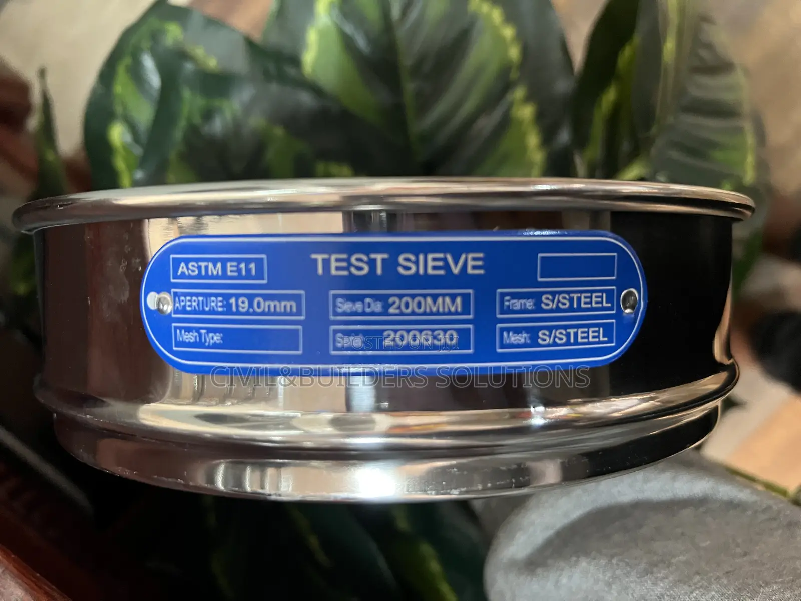 Quality Control Sieve 19mm Astm