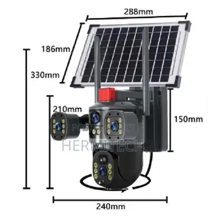 Outdoor Solar Powerd Camera With Triple Lense