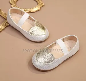 Girls' Doll Shoes. Gold/Silver Colour. Sizes 24-29. Delivery Available